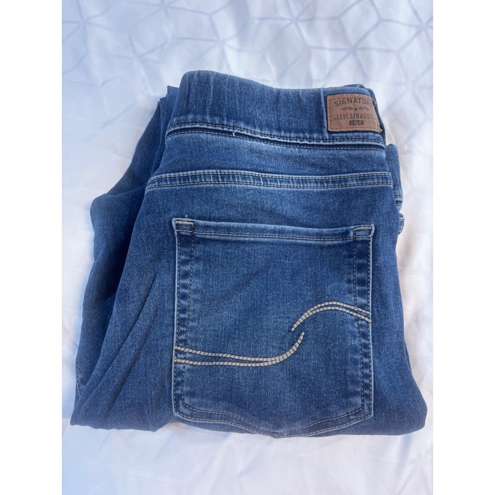 Levi's Strauss Signature Gold Jeans 14M Women's Skinny Pull-On Blue 32x29‎